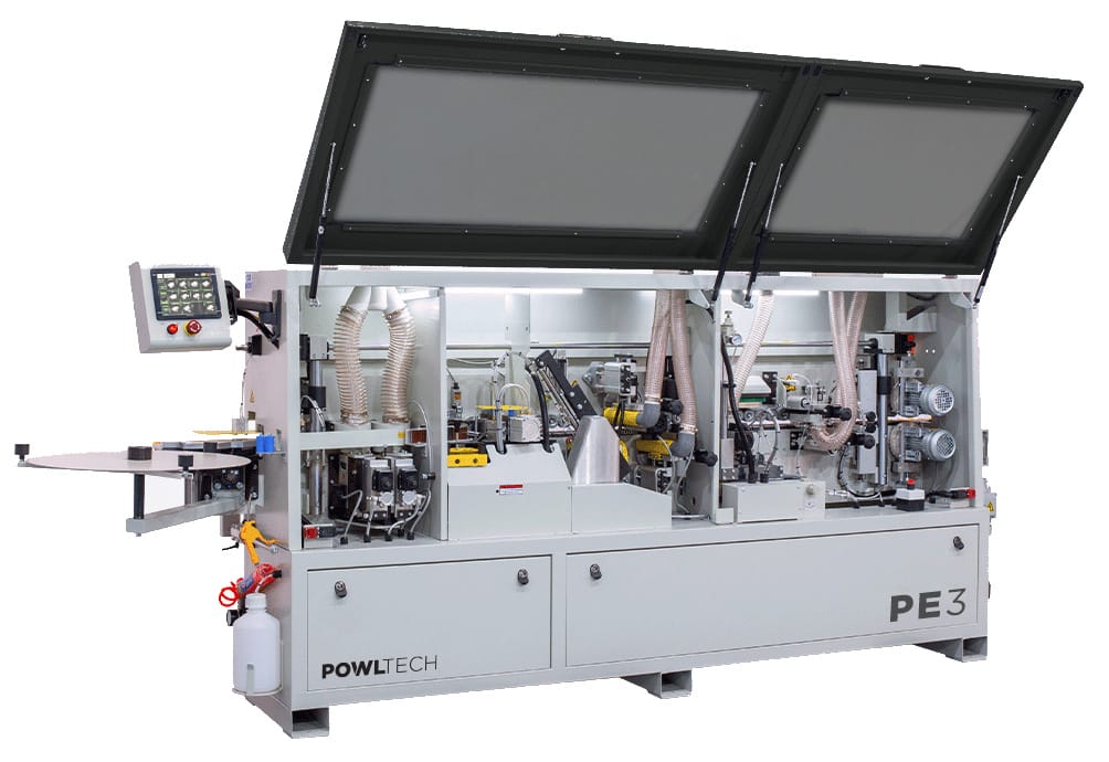 PowlTech PE3 Compact Edgebanding Machine with Corner Rounding and 12,000rpm Motors