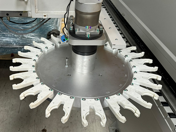 16-position rotary carousel automatic tool changer on EK Series CNC nesting router UK and Ireland